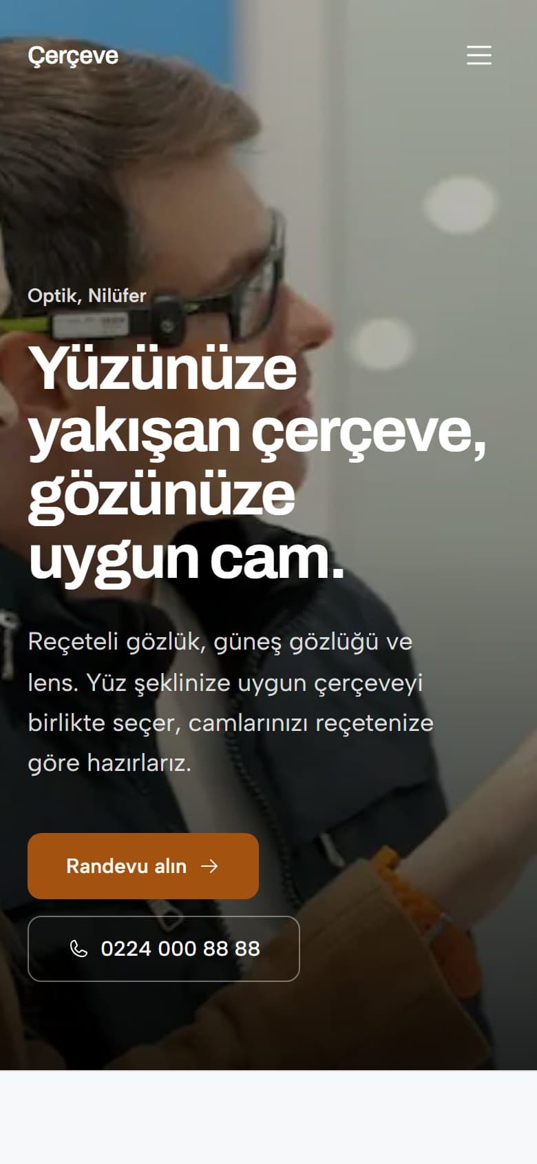 Optik tasarımının telefon görünümü